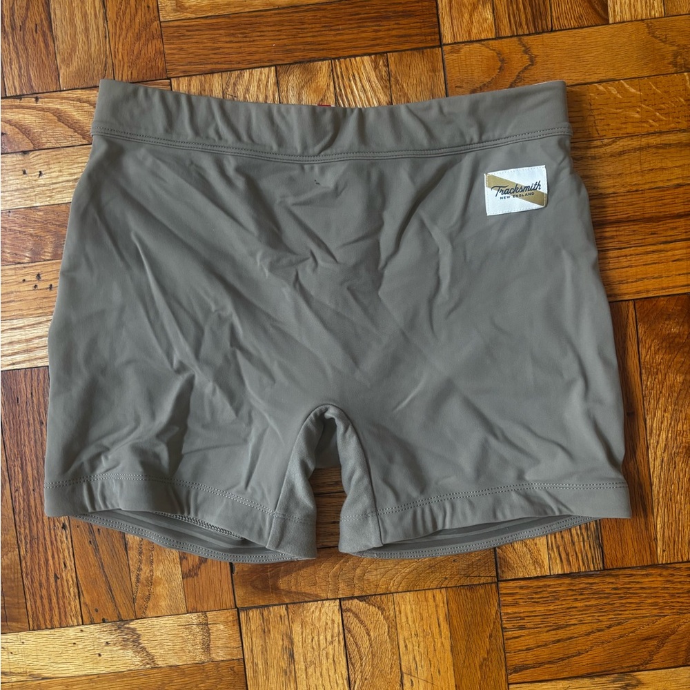 Tracksmith gray/green Athletic Shorts